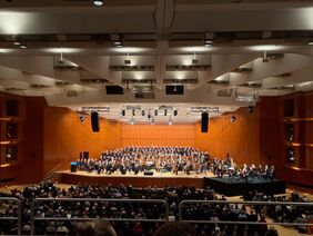 Orchester bei der Aufführung in Pforzheim
